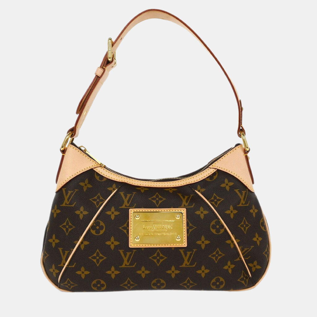 luxury-women-louis-vuitton-used-handbags-p1238377-001.jpg Louis Vuitton Monogram Thames PM Brown Monogram Canvas Hobo Bag