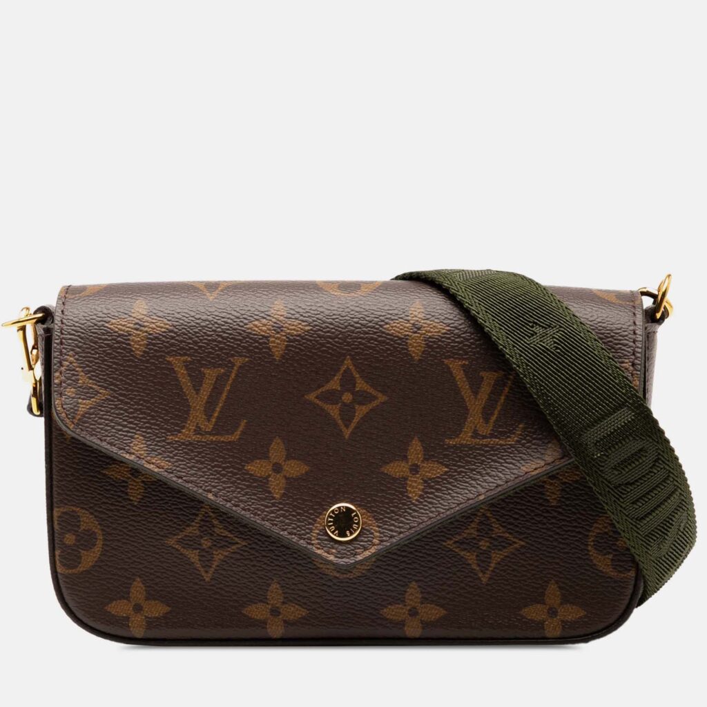 Louis Vuitton Felicie Strap & Go Brown Monogram Canvas Crossbody Bag