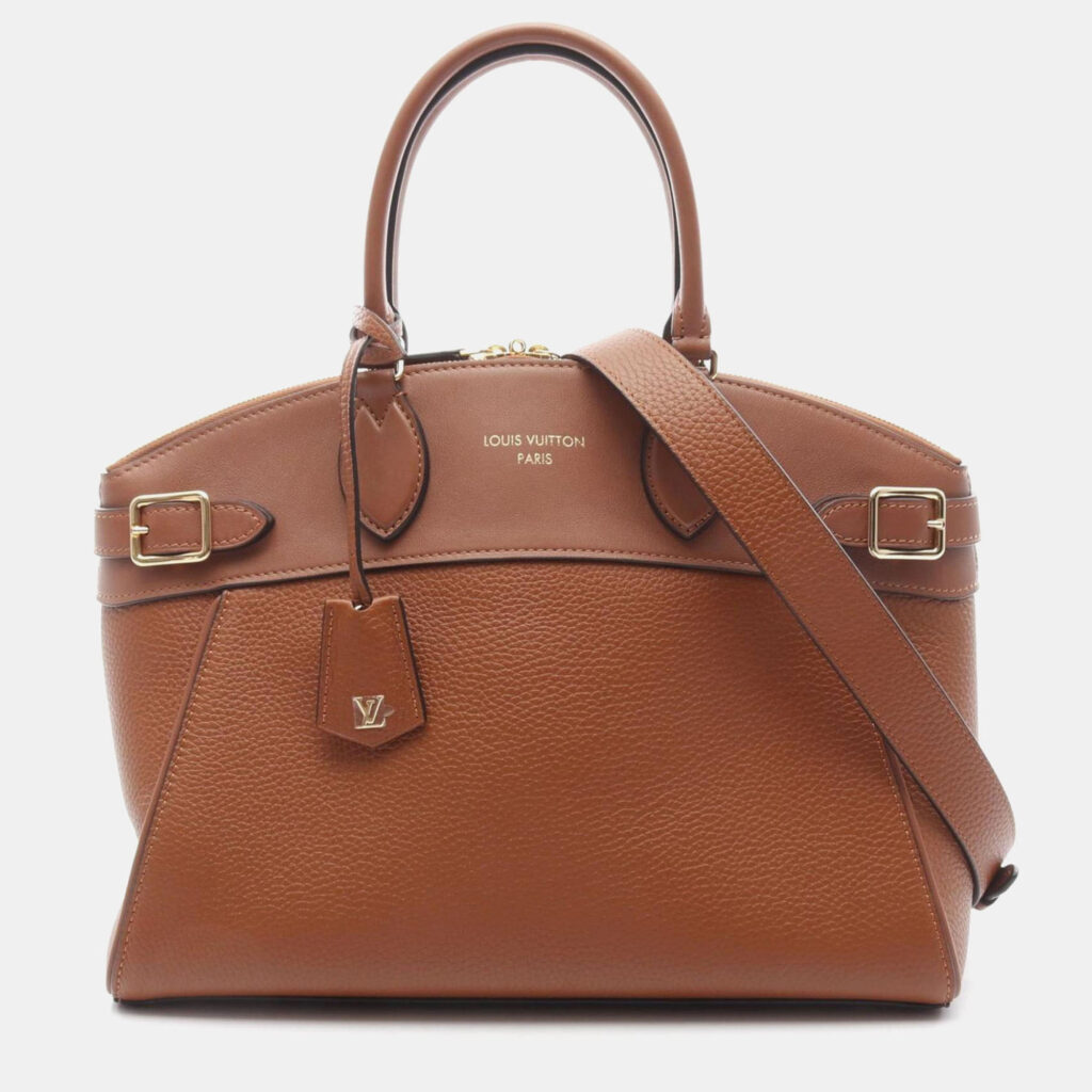 Louis Vuitton Vendome MM Gold Brown Taurillon Leather Top Handle Bag Louis Vuitton Vendome MM Gold Brown Taurillon Leather Top Handle Bag