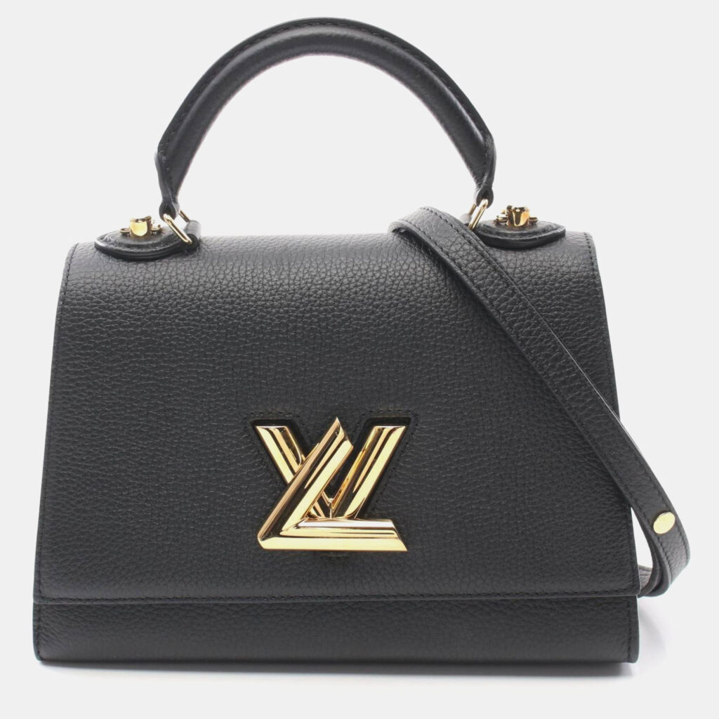Louis Vuitton Twist One Handle PM Black Taurillon Leather Top Handle Bag