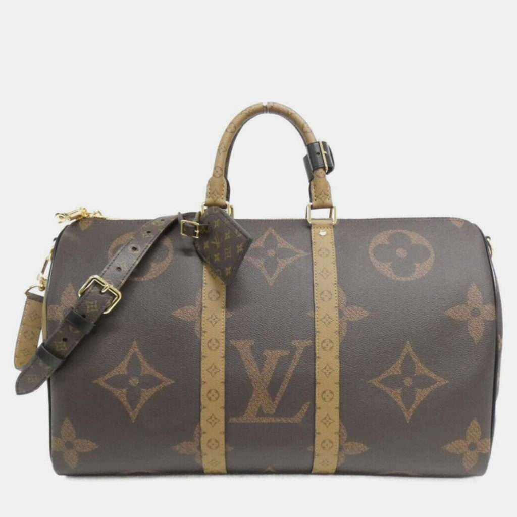 Louis Vuitton Monogram Giant Reverse Keepall Bandouliere 45 Monogram Canvas Duffel Bag Louis Vuitton Monogram Giant Reverse Keepall Bandouliere 45 Monogram Canvas Duffel Bag