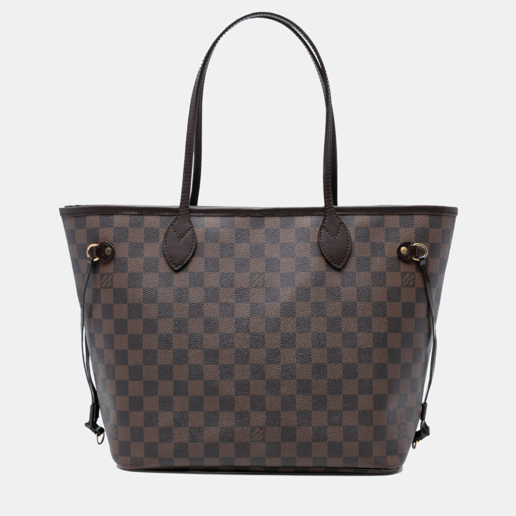 Louis Vuitton Neverfull MM Damier Ebene Canvas Tote Bag Louis Vuitton Neverfull MM Damier Ebene Canvas Tote Bag