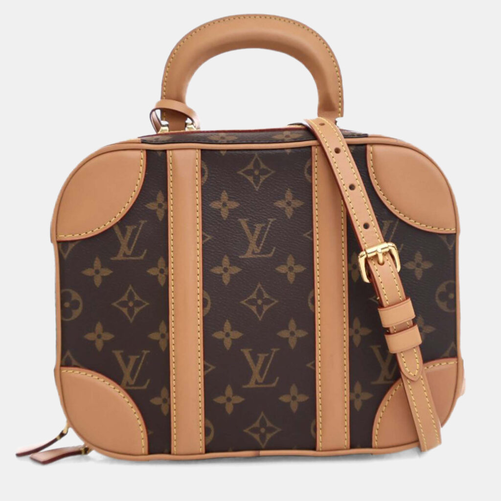 luxury-women-louis-vuitton-used-handbags-p1240527-001.jpg Louis Vuitton Monogram Valisette PM Brown Monogram Canvas Top Handle Bag