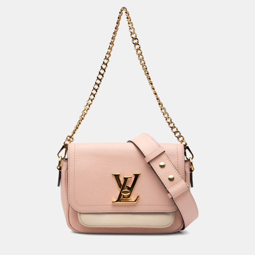 Louis Vuitton Lockme Tender Grained Calfskin Leather Crossbody Bag Louis Vuitton Lockme Tender Grained Calfskin Leather Crossbody Bag