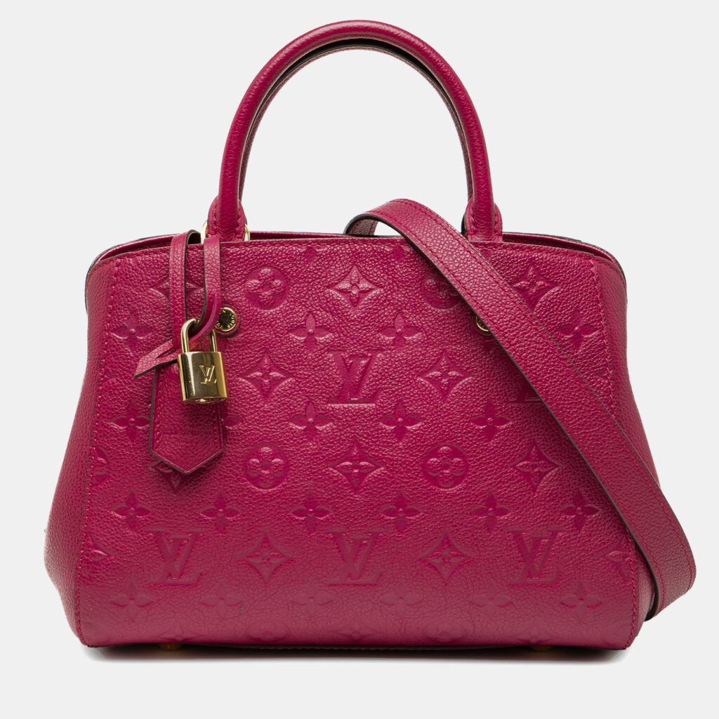 Louis Vuitton Montaigne BB Monogram Empreinte Leather Top Handle Bag