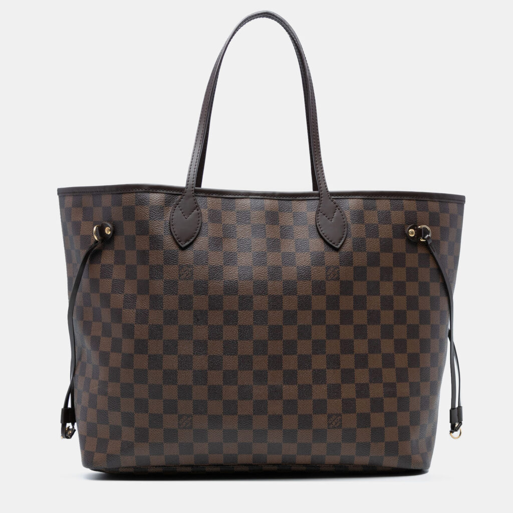 Louis Vuitton Neverfull GM Damier Ebene Canvas Tote Bag Louis Vuitton Neverfull GM Damier Ebene Canvas Tote Bag