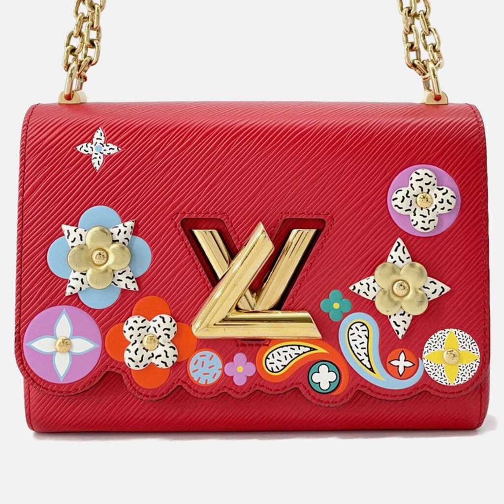 Louis Vuitton Twist MM Red Epi Leather Shoulder Bag Louis Vuitton Twist MM Red Epi Leather Shoulder Bag