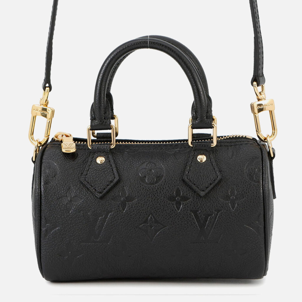 Louis Vuitton Speedy Nano Black Monogram Empreinte Leather Mini Bag