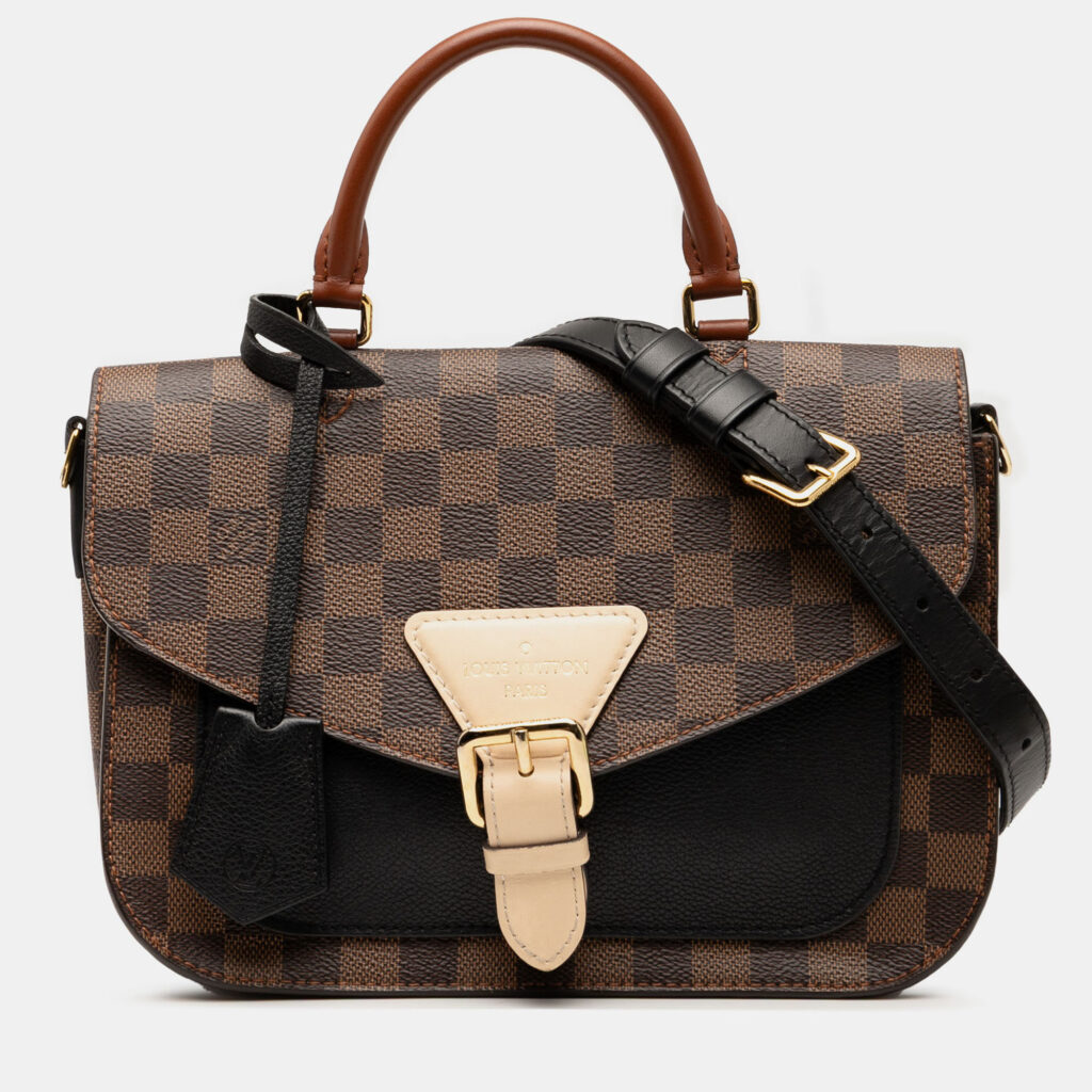 Louis Vuitton Damier Ebene Beaumarchais Brown Canvas Crossbody Bag