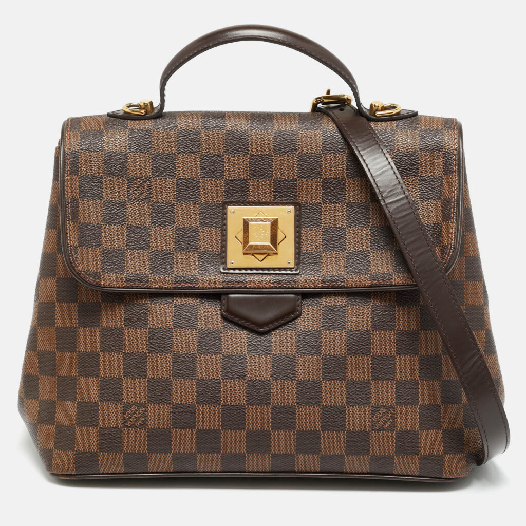 Louis Vuitton Damier Ebene Canvas Bergamo MM Bag Louis Vuitton Damier Ebene Canvas Bergamo MM Bag