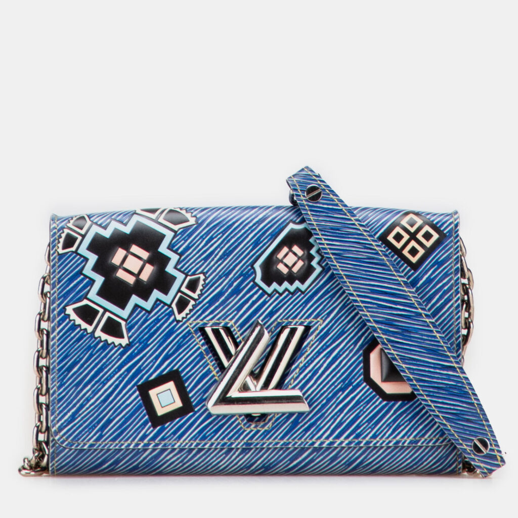 Louis Vuitton Twist Azteque Multicolor Epi Leather Denim Wallet on Chain