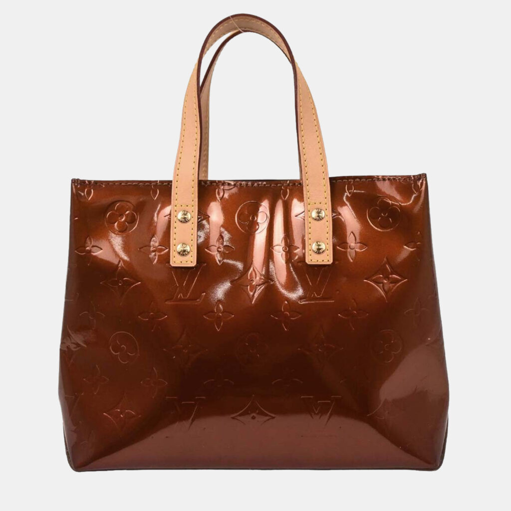 Louis Vuitton Reade PM Brown Monogram Vernis Leather Tote Bag Louis Vuitton Reade PM Brown Monogram Vernis Leather Tote Bag