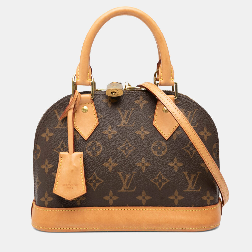 luxury-women-louis-vuitton-used-handbags-p1242481-001-1.jpg Louis Vuitton Alma BB Brown Monogram Canvas Top Handle Bag