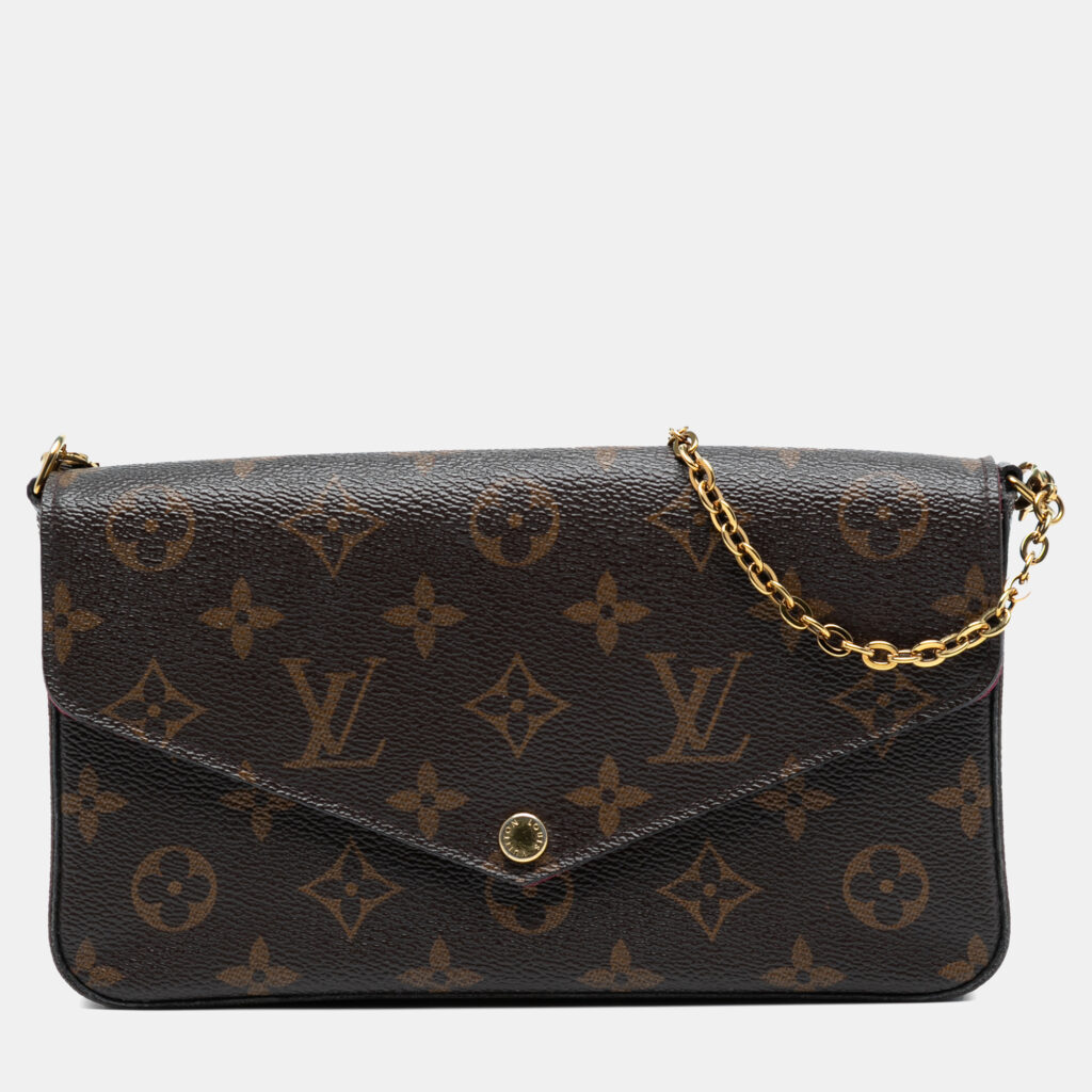 Louis Vuitton Brown Monogram Pochette Felicie Louis Vuitton Brown Monogram Pochette Felicie
