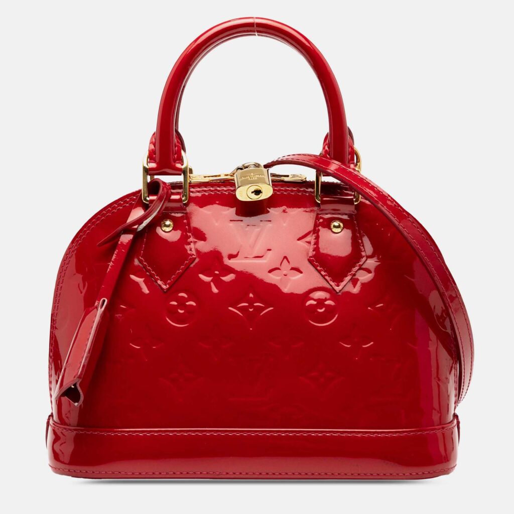 Louis Vuitton Red Monogram Vernis Alma BB Louis Vuitton Red Monogram Vernis Alma BB