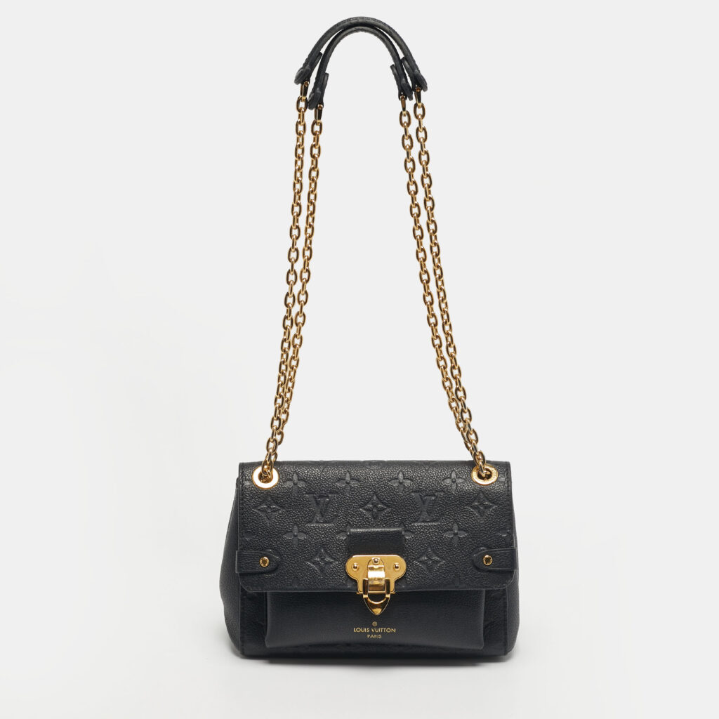 Louis Vuitton Black Monogram Empreinte Leather Vavin BB Bag Louis Vuitton Black Monogram Empreinte Leather Vavin BB Bag