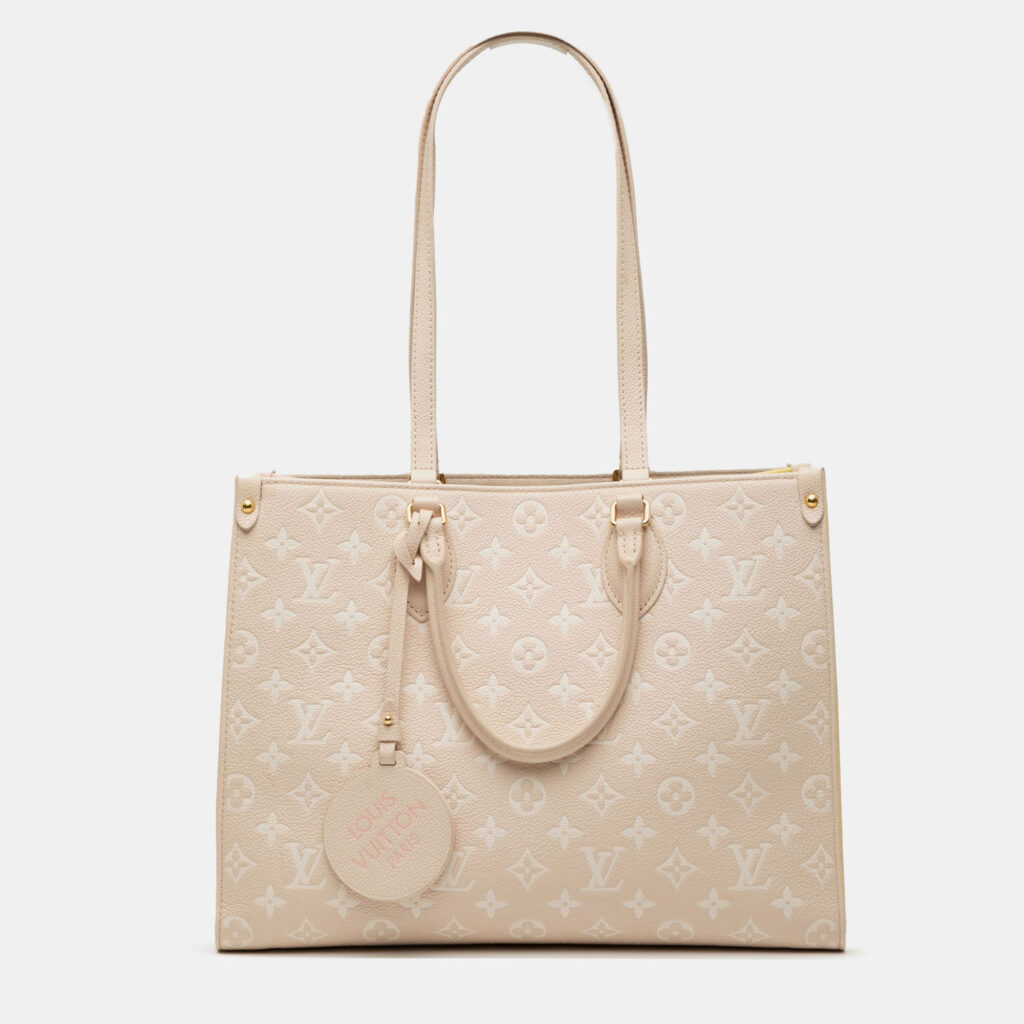 Louis Vuitton Beige Monogram Empreinte Spring In The City Onthego MM Louis Vuitton Beige Monogram Empreinte Spring In The City Onthego MM