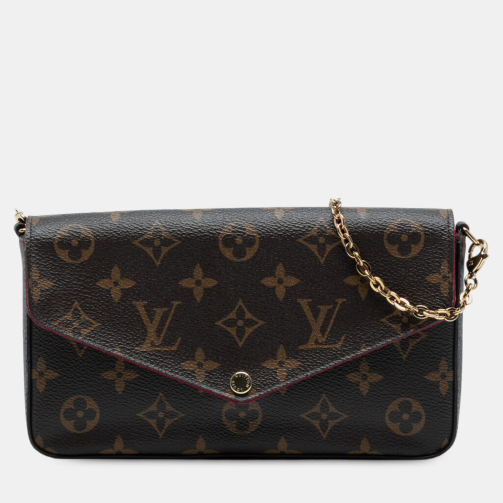 Louis Vuitton Brown Monogram Pochette Felicie Louis Vuitton Brown Monogram Pochette Felicie