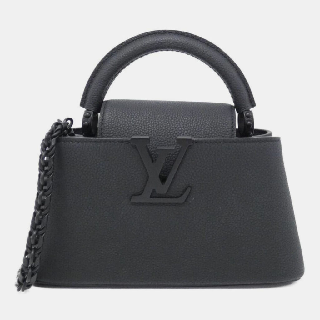 Louis Vuitton Capucines EW Black Calf Leather Mini Handbag Louis Vuitton Capucines EW Black Calf Leather Mini Handbag