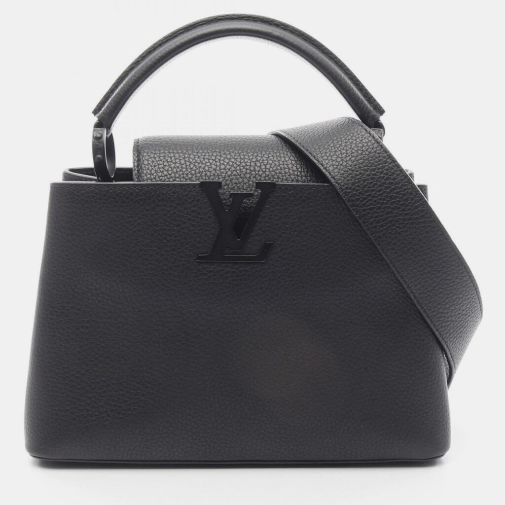 Louis Vuitton Capucines Bb Handbag Taurillon Leather Black