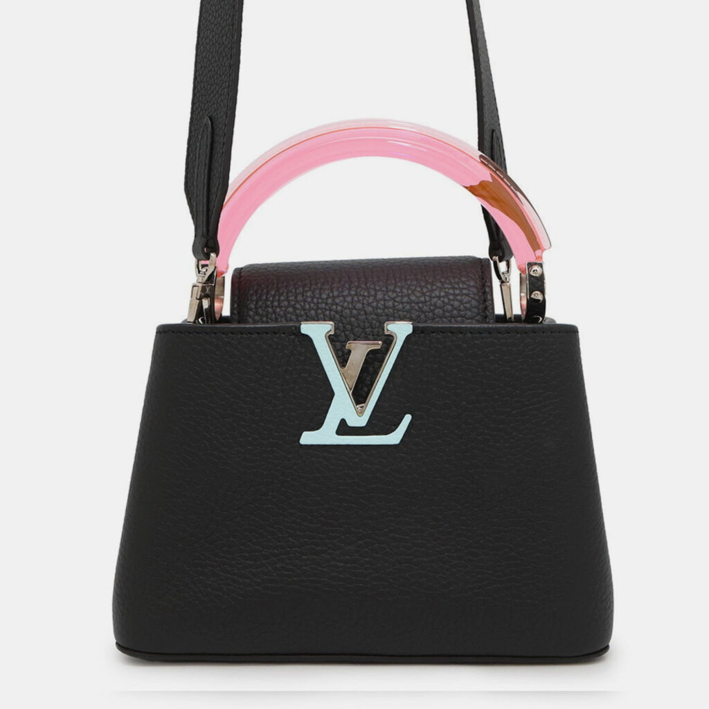 Louis Vuitton Capucines Mini Handbag Taurillon Leather And Plexiglas Black