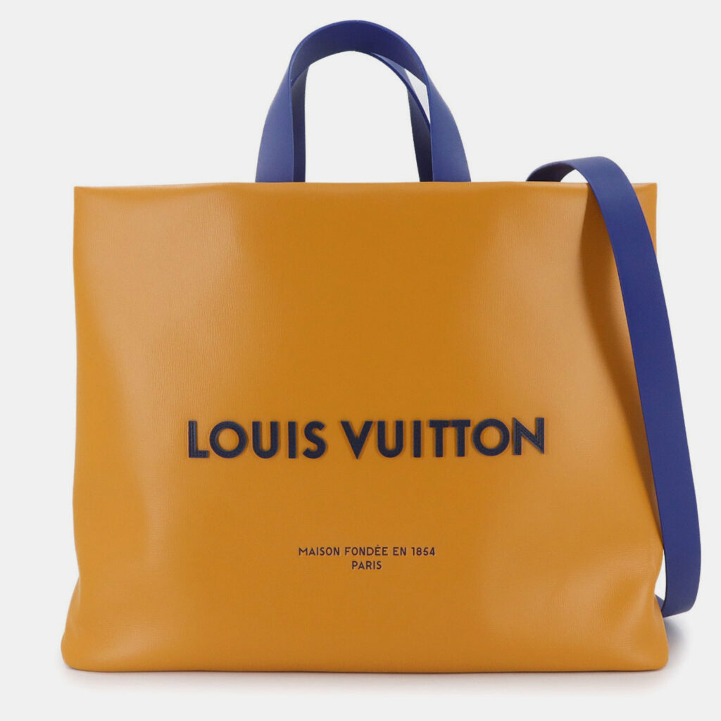 Louis Vuitton Shopper Tote Mm 2-Way Shoulder Bag In Saffron Leather