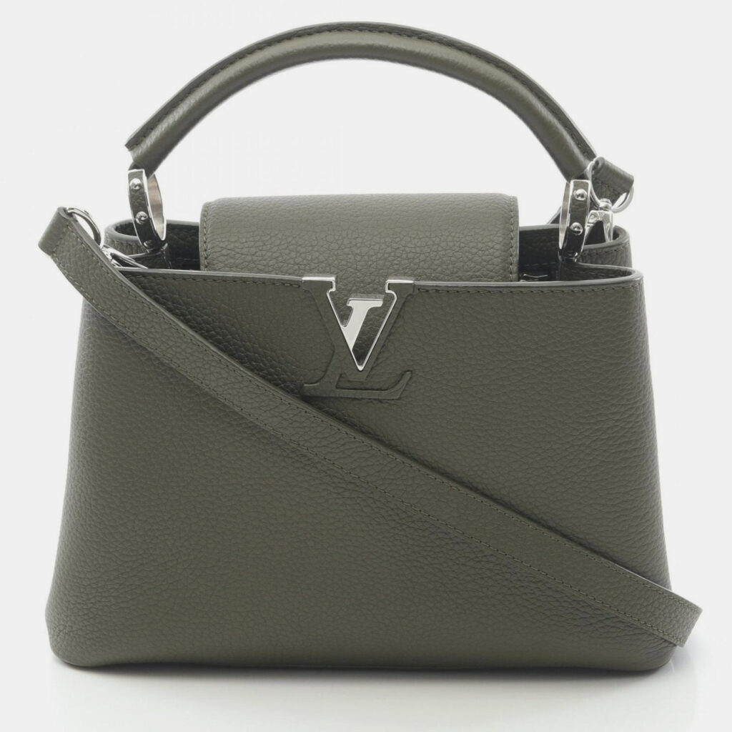 Louis Vuitton Capucines Bb Handbag In Taurillon Leather Khaki