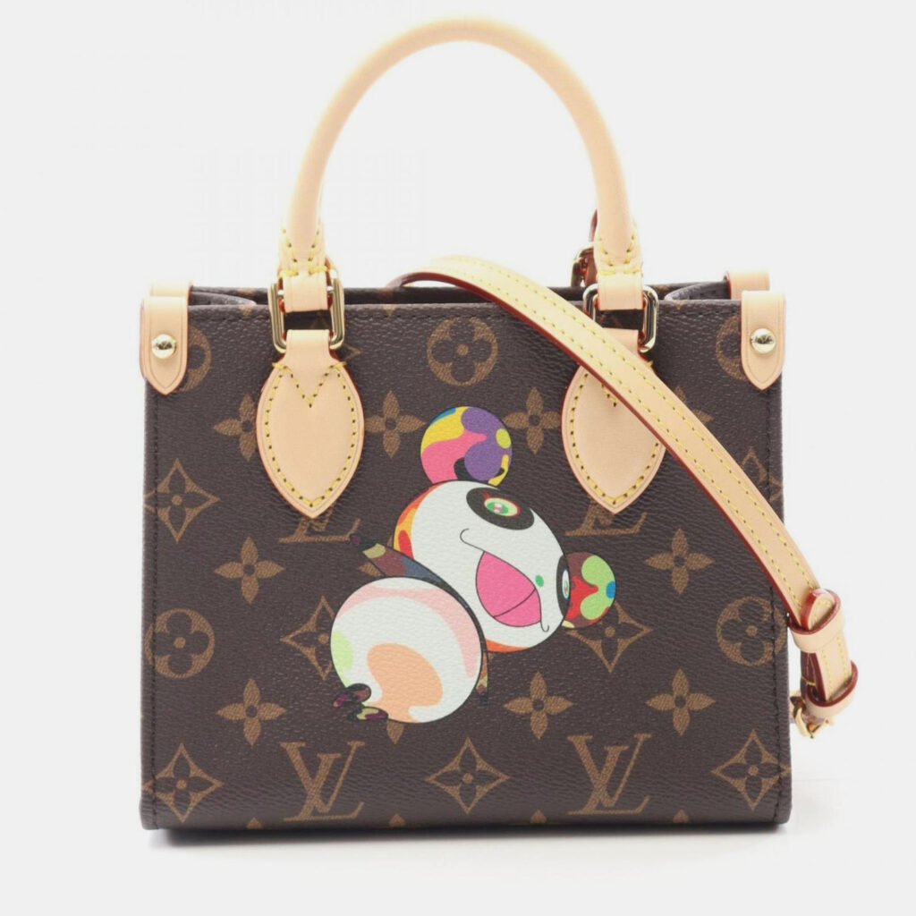 Louis Vuitton X Takashi Murakami Lv Tm On The Go Bb Handbag In Coated Canvas And Leather With Monogram Design Brown