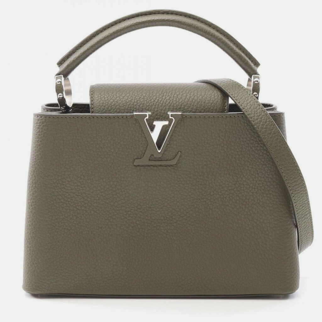 Louis Vuitton Capucines Bb Khaki Handbag Taurillon Leather Louis Vuitton Capucines Bb Khaki Handbag Taurillon Leather