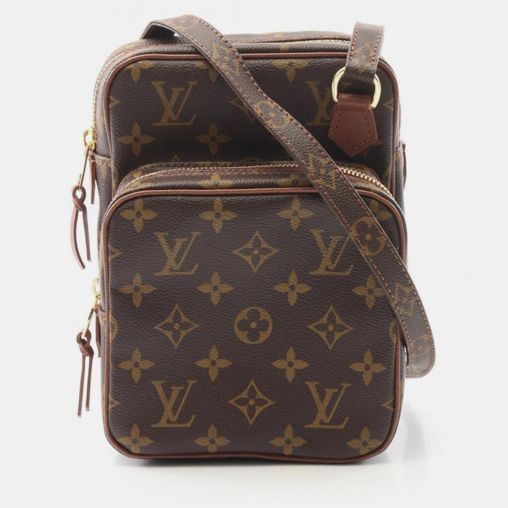 Louis Vuitton X Comme Des Garcons Sac De Poche Shoulder Bag Coated Canvas And Leather With Monogram Pattern Brown Louis Vuitton X Comme Des Garcons Sac De Poche Shoulder Bag Coated Canvas And Leather With Monogram Pattern Brown