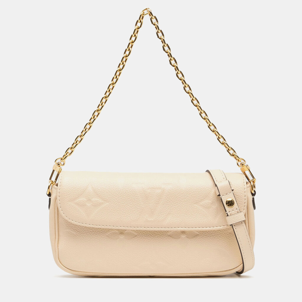 luxury-women-louis-vuitton-used-handbags-p1247644-007-1.jpg Louis Vuitton Brown Monogram Empreinte Giant Ivy Wallet on Chain