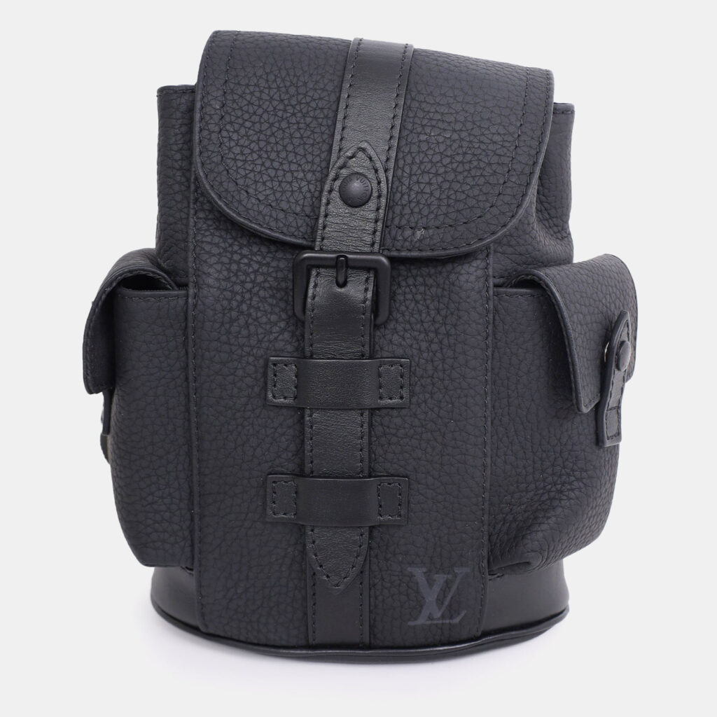 Louis Vuitton Black Taurillon Christopher XS Backpack