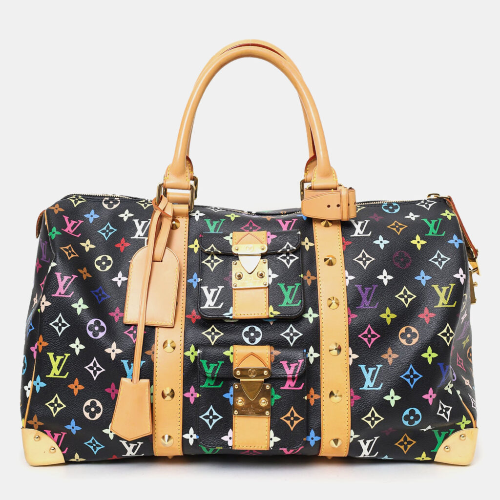 Louis Vuitton 2003 Black/Multicolour Monogram Keepall 45 Bag Louis Vuitton 2003 Black/Multicolour Monogram Keepall 45 Bag
