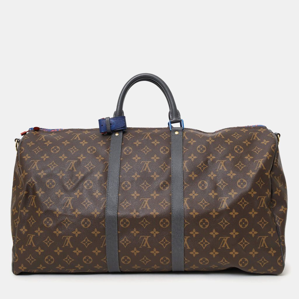 Louis Vuitton 2018 Limited Edition Monogram Taiga Outdoor Keepall Bandouliere 55 with Strap Louis Vuitton 2018 Limited Edition Monogram Taiga Outdoor Keepall Bandouliere 55 with Strap