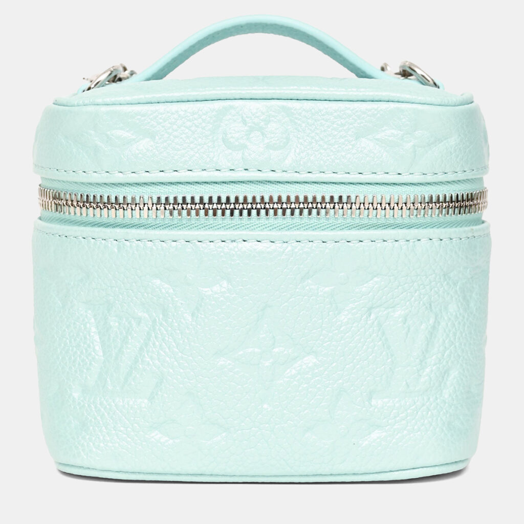 Louis Vuitton Teal Green Empriente Leather Micro Vanity with Chain Louis Vuitton Teal Green Empriente Leather Micro Vanity with Chain
