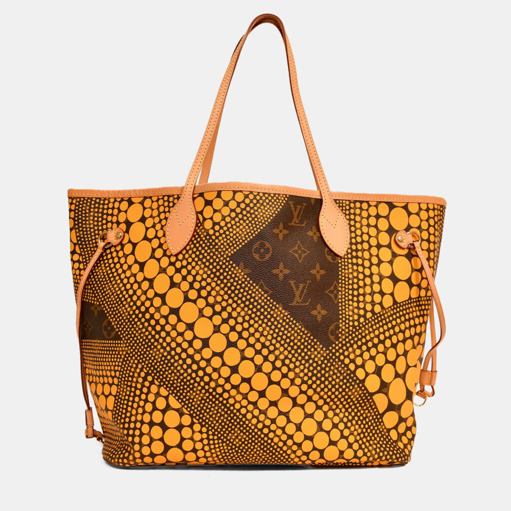 Louis Vuitton x Yayoi Kusama 2012 Monogram Yellow Wave Neverfull MM Tote Louis Vuitton x Yayoi Kusama 2012 Monogram Yellow Wave Neverfull MM Tote