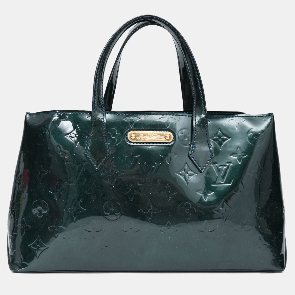 Louis Vuitton Green Patent Leather Monogram Top Handle Louis Vuitton Green Patent Leather Monogram Top Handle