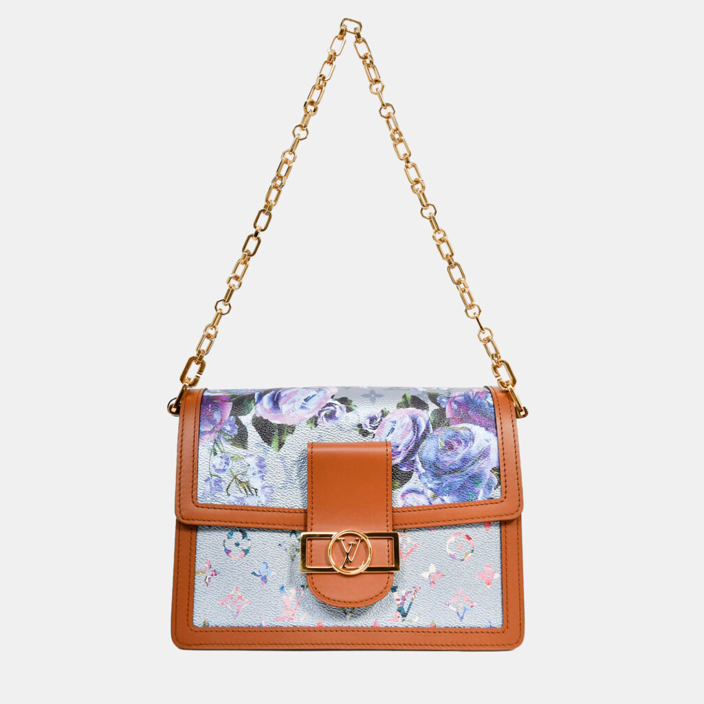 Louis Vuitton Metallic Blue Monogram 'Garden Dauphine' MM Bag Louis Vuitton Metallic Blue Monogram 'Garden Dauphine' MM Bag