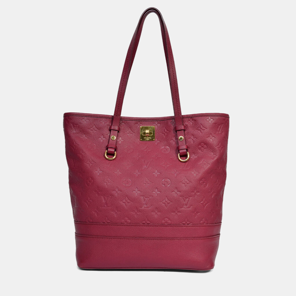 Louis Vuitton Burgundy Leather Monogram Empreinte 'Citadine' PM Bag Louis Vuitton Burgundy Leather Monogram Empreinte 'Citadine' PM Bag