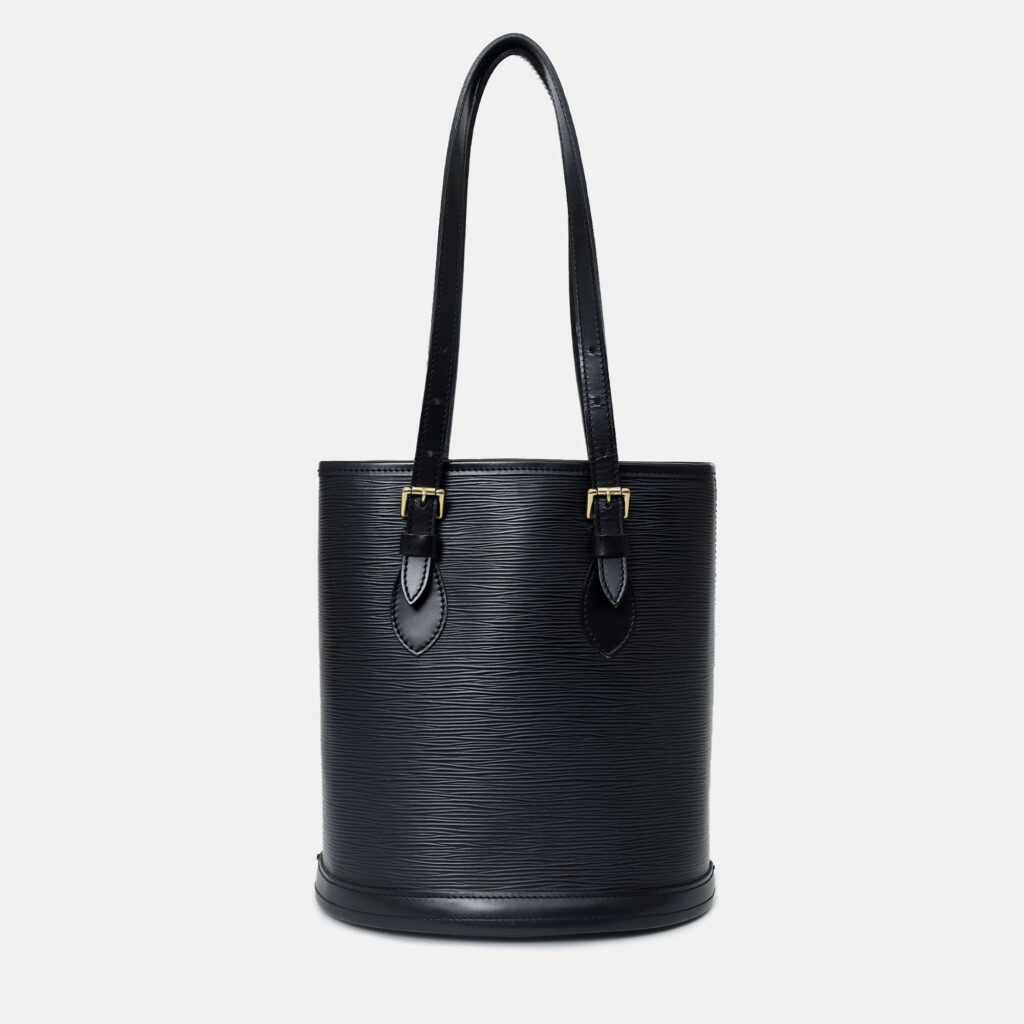 Louis Vuitton Black Epi Leather Petit Bucket Bag With Accessories Pochette Louis Vuitton Black Epi Leather Petit Bucket Bag With Accessories Pochette