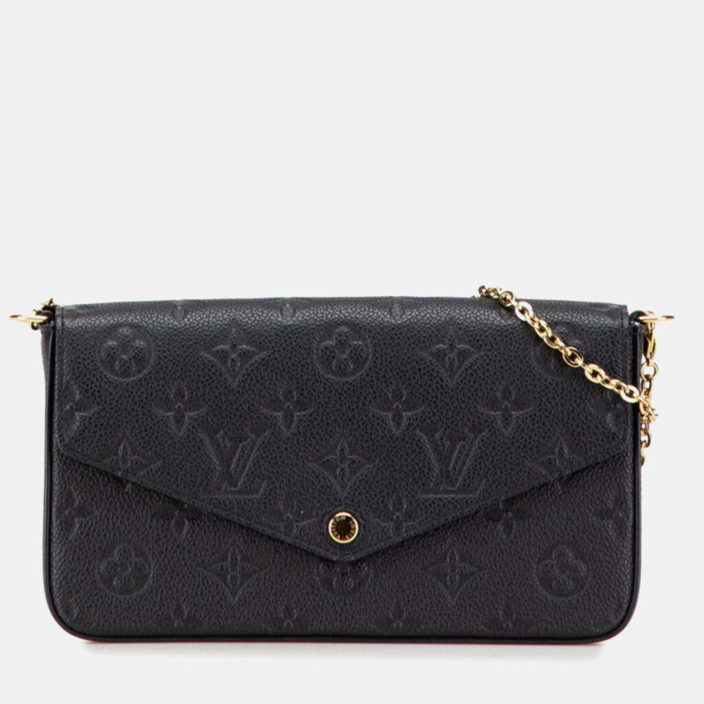 luxury-women-louis-vuitton-used-handbags-p1248468-005.jpeg Louis Vuitton Monogram Empreinte Pochette Felicie Chain Shoulder Bag Noir Black Leather