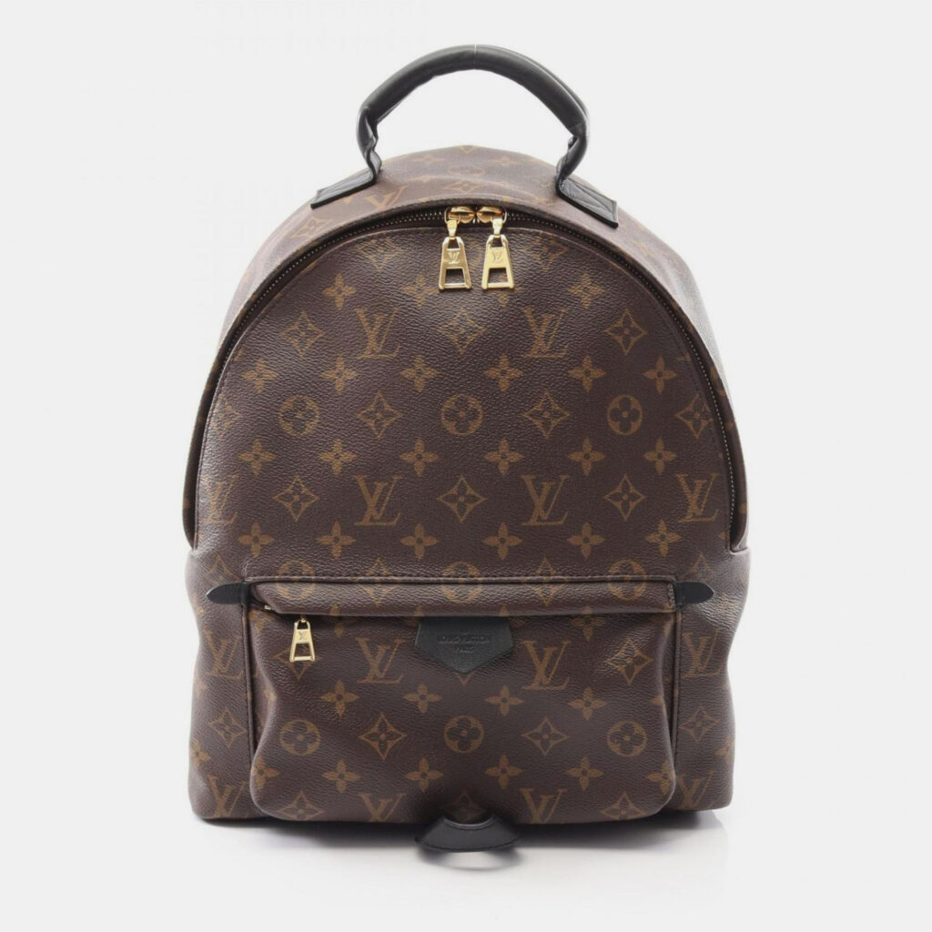 Louis Vuitton Palm Springs Backpack Mm Monogram Coated Canvas And Leather Backpack Brown Louis Vuitton Palm Springs Backpack Mm Monogram Coated Canvas And Leather Backpack Brown