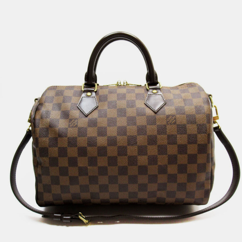 luxury-women-louis-vuitton-used-handbags-p1248514-004-1.jpg Louis Vuitton Handbag Shoulder Bag Damier Speedy Bandouliere 30 Canvas Ebene