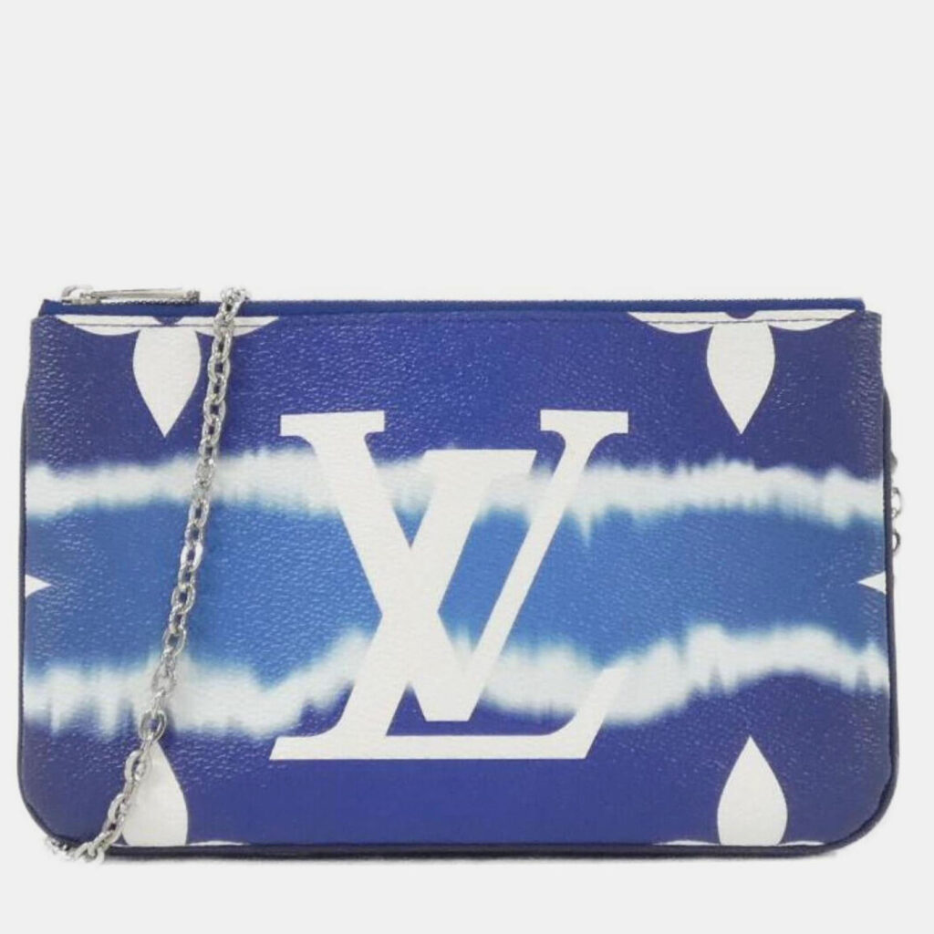 Louis Vuitton Blue Lv Escale Pochette Double Zip Shoulder Bag Louis Vuitton Blue Lv Escale Pochette Double Zip Shoulder Bag