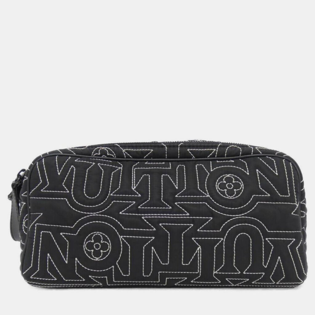 Louis Vuitton Black Nylon Lv Snow Dopp Kit Pouch Louis Vuitton Black Nylon Lv Snow Dopp Kit Pouch