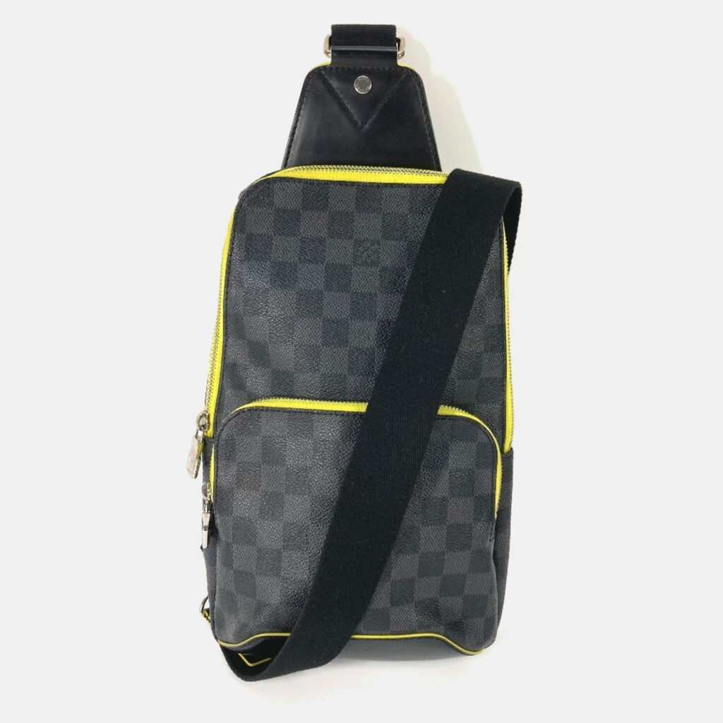 Louis Vuitton Damier Graphite Avenue Sling Bag Cross Body Shoulder Canvas Black Louis Vuitton Damier Graphite Avenue Sling Bag Cross Body Shoulder Canvas Black