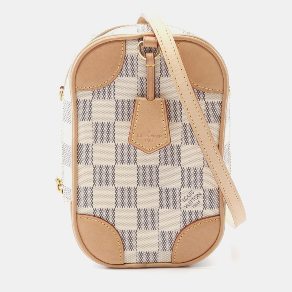 luxury-women-louis-vuitton-used-handbags-p1248553-006.jpg Louis Vuitton Neocapi Shoulder Bag Pvc-Coated Canvas And Leather Damier Azur White