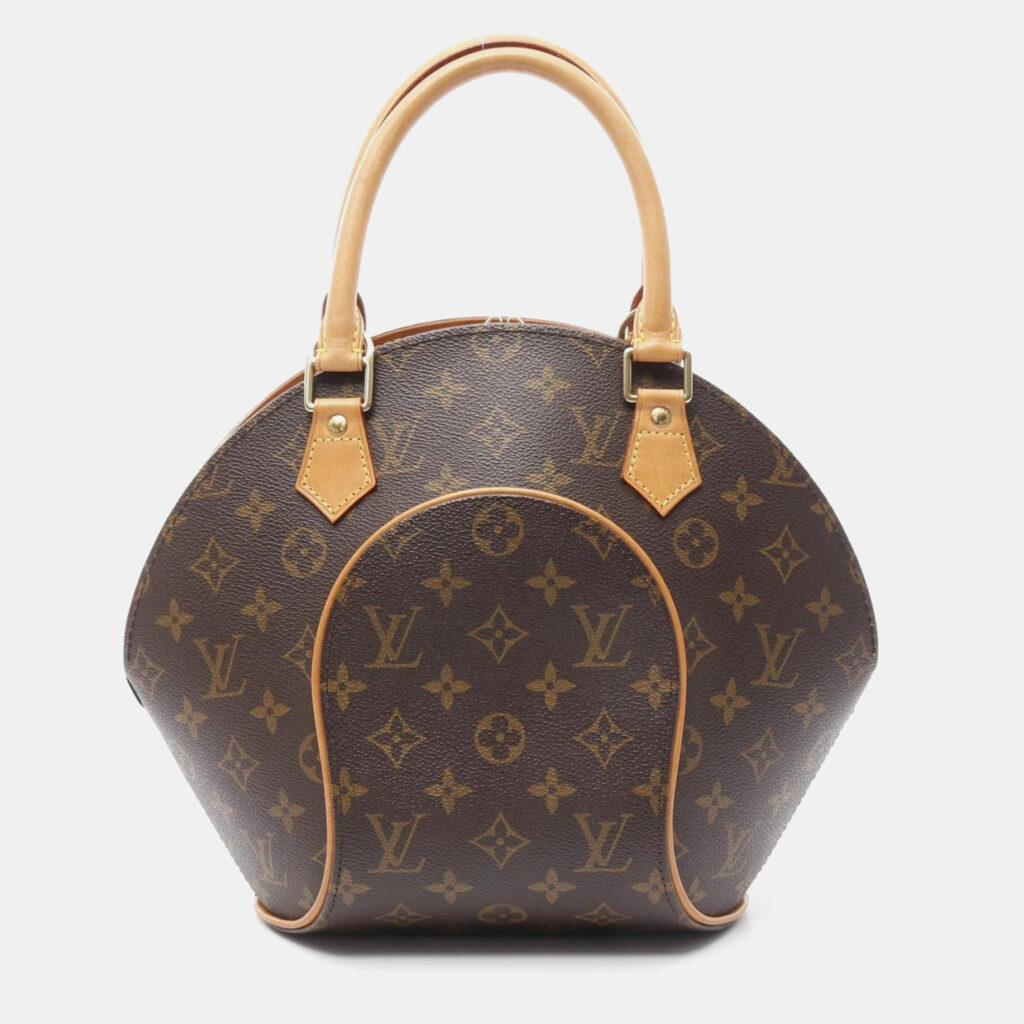 Louis Vuitton Ellipse Pm Monogram Handbag Coated Canvas Leather Brown