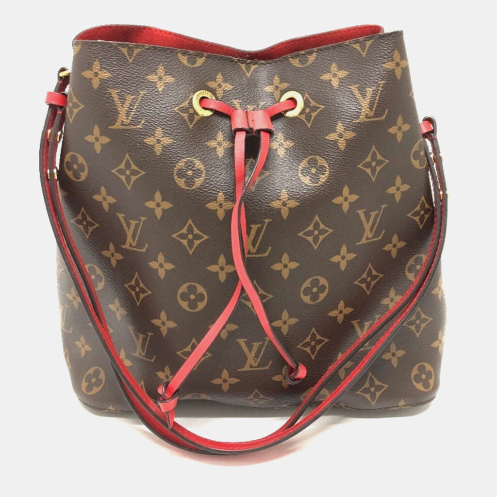 Louis Vuitton Monogram Neonoe Shoulder Bag In Canvas Coquelicot Brown Louis Vuitton Monogram Neonoe Shoulder Bag In Canvas Coquelicot Brown