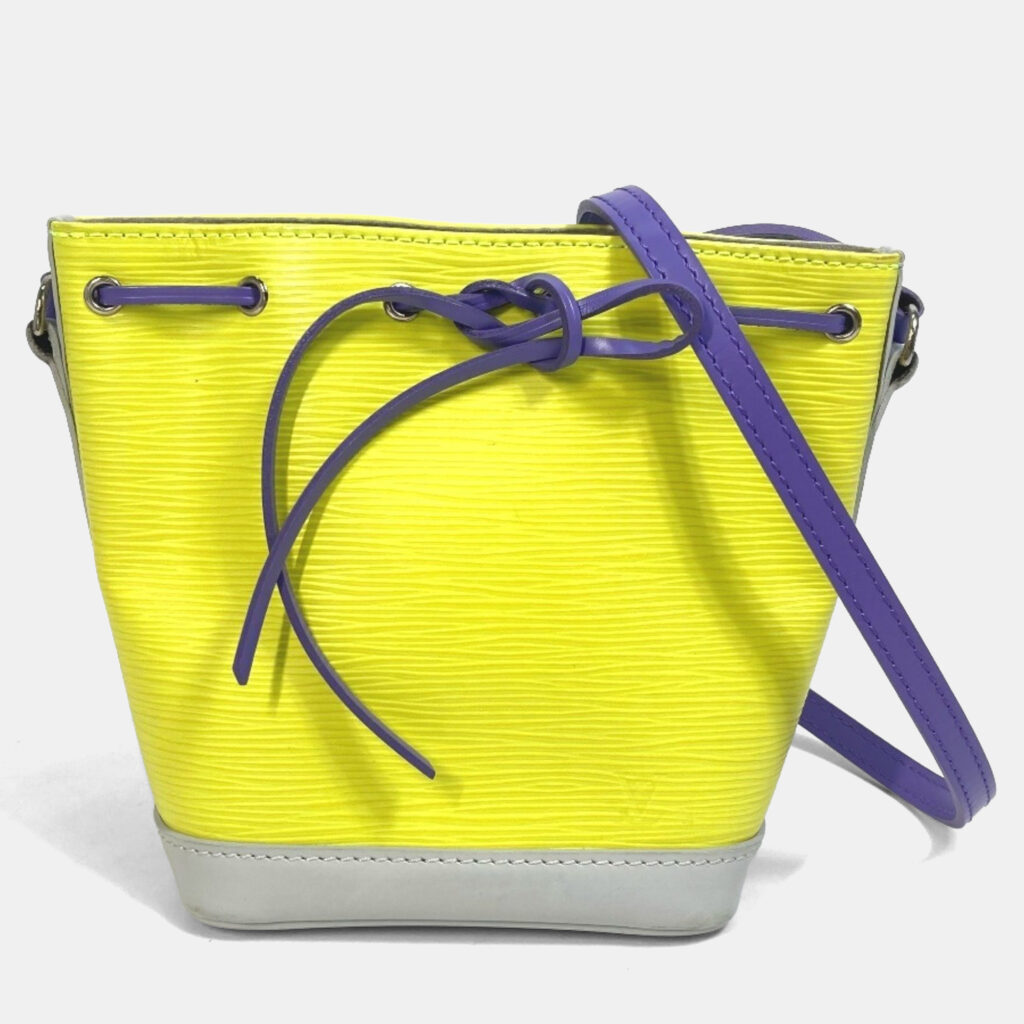 Louis Vuitton Epi Mini Bag Nano Noe Tricolor Pochette Shoulder In Leather Yellow Louis Vuitton Epi Mini Bag Nano Noe Tricolor Pochette Shoulder In Leather Yellow